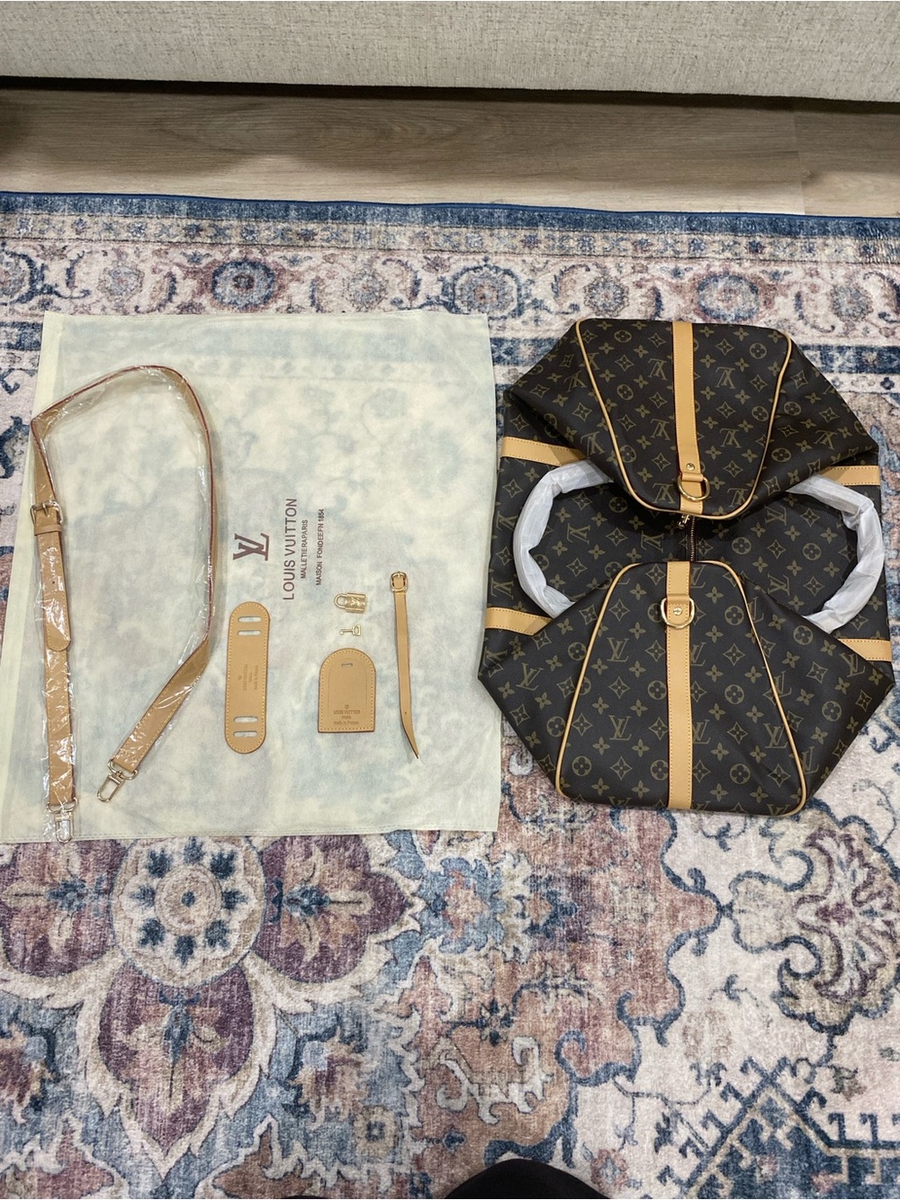 Louis Vuitton Interior Tote - Rose Brown Lining with Gold Hardware